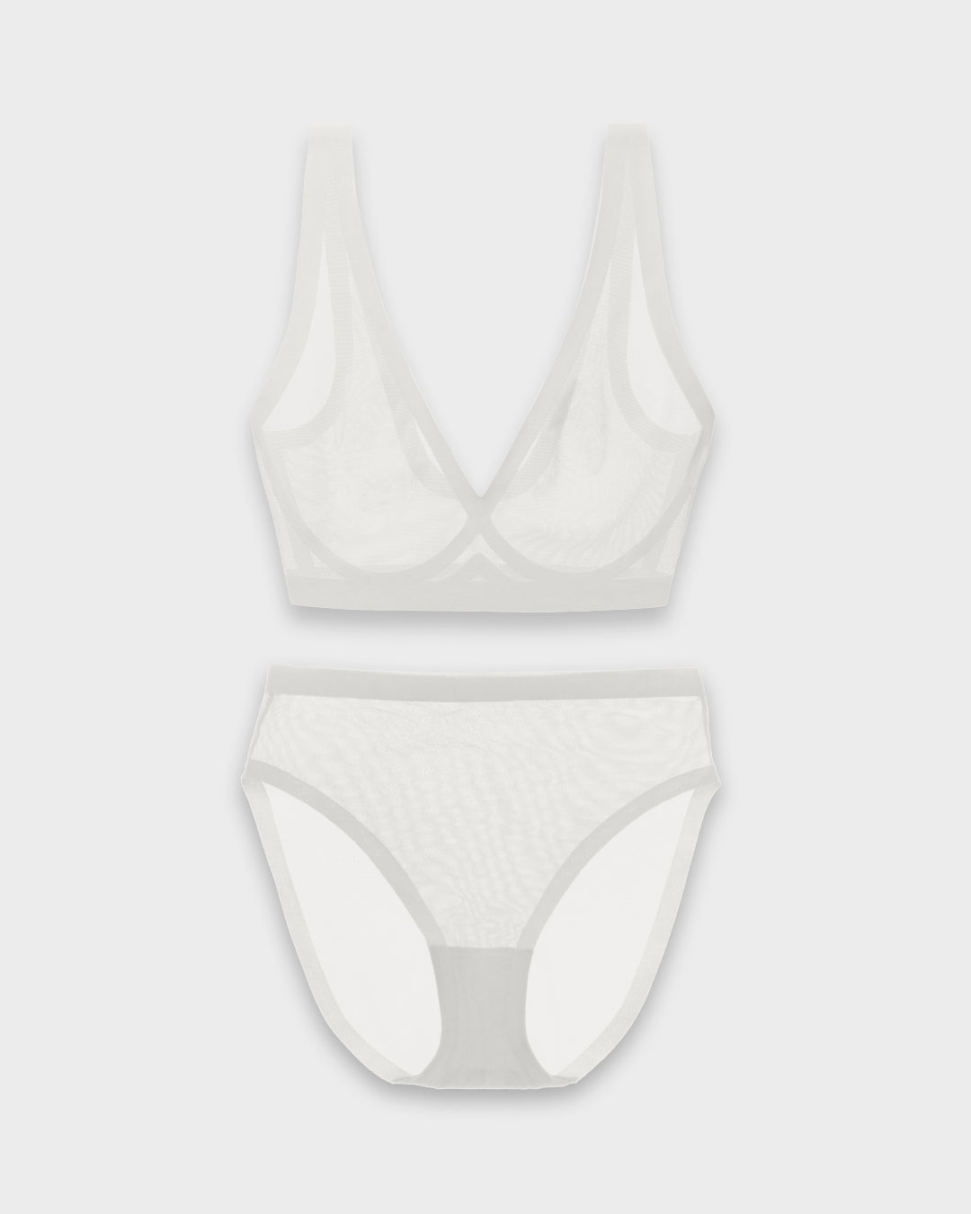 Pearl High Cut Sheer Bra Set