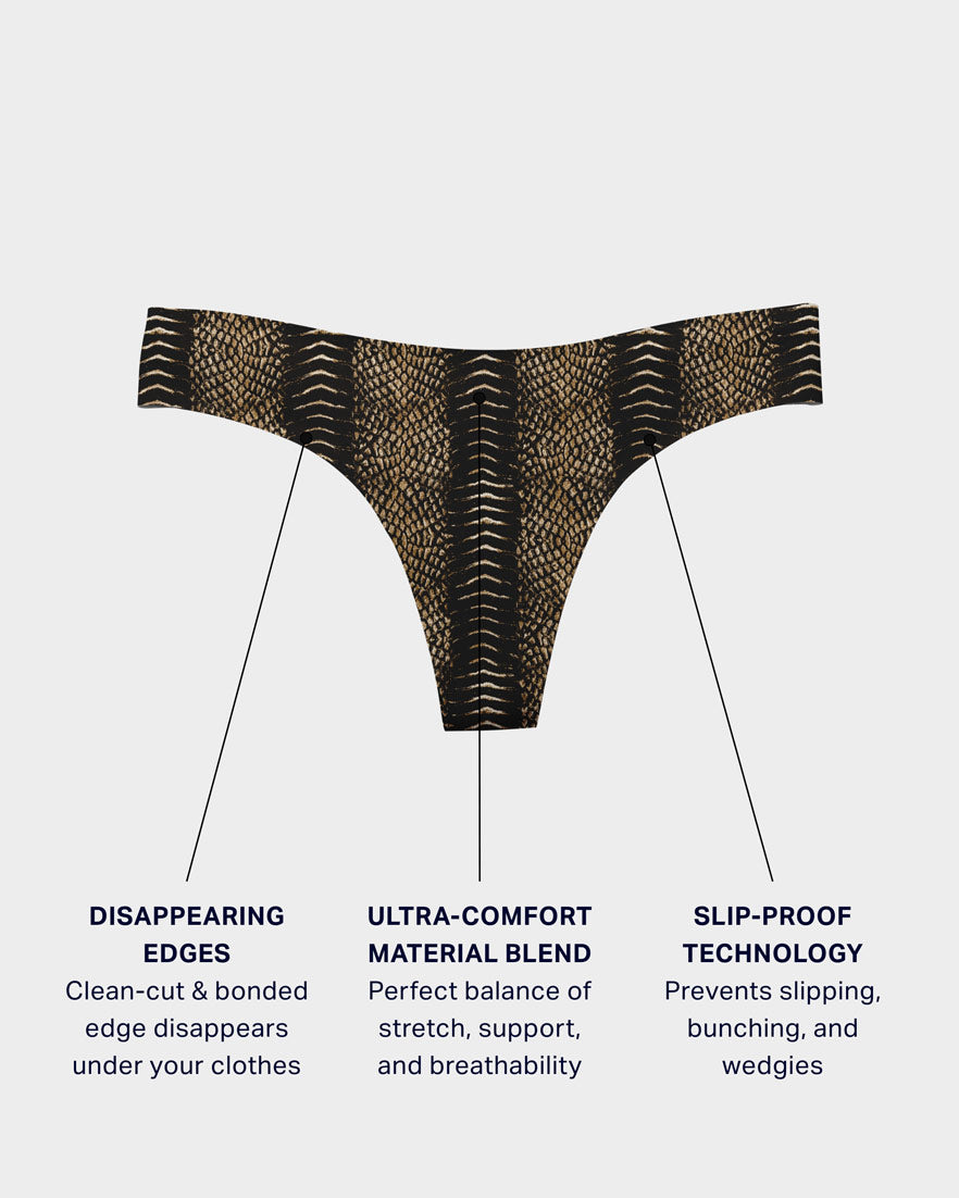 Reptile Stripe Thong