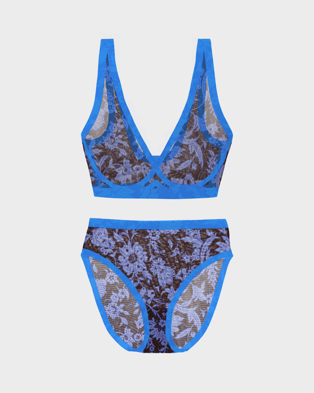 Sienna Blue sheer set on a light gray background