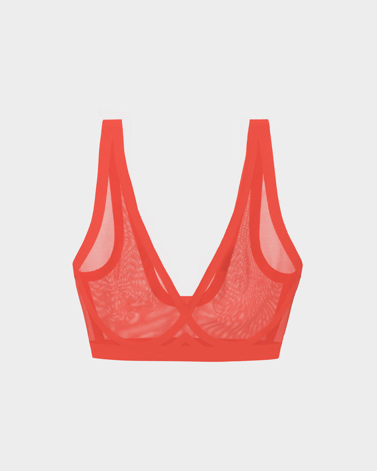 Tangerine Mesh Bralette