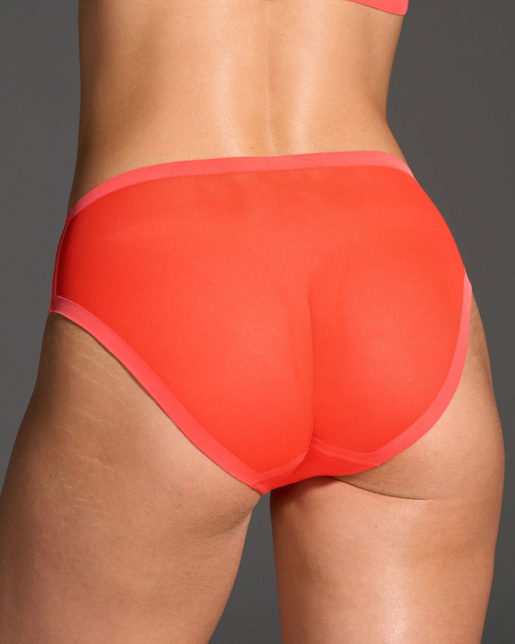 Tangerine Mesh Brief