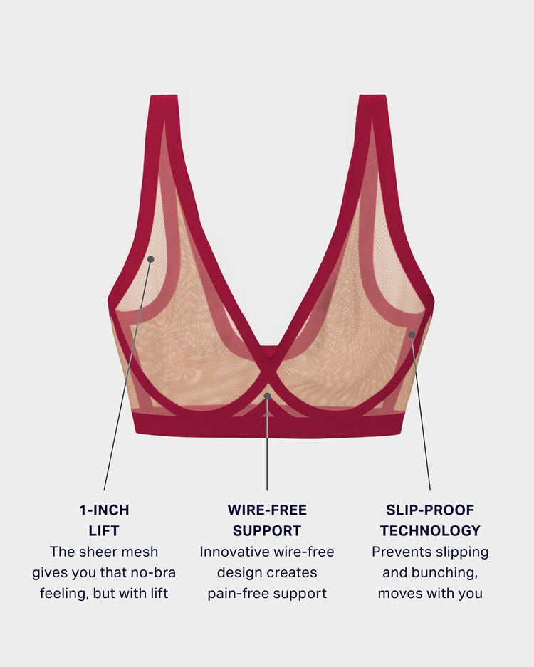 Taupe Mesh Bralette // Ultra Comfy + Seamless Bralette // EBY™