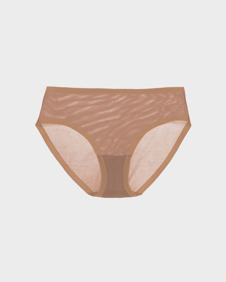 Womens Underwear Briefs Low Waist Sheer Mesh Cute Seamless For Panties 