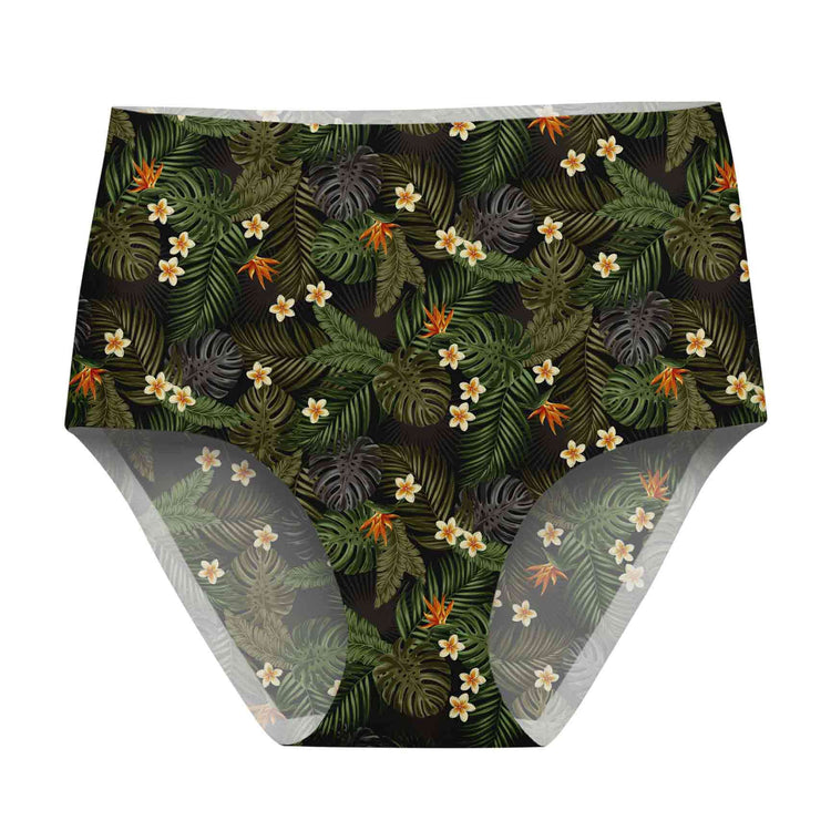Seamless Dark Palm High Waisted Underwear for Women