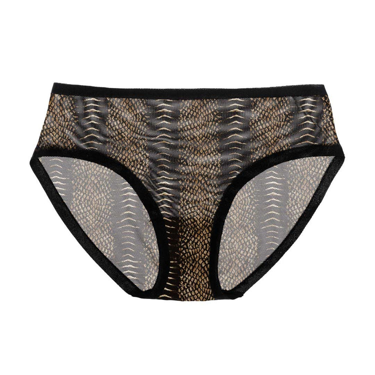 Reptile Stripe Mesh Brief