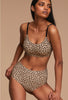 Woman Wearing EBY Leopard High Waisted Underwear Missy Size Front View