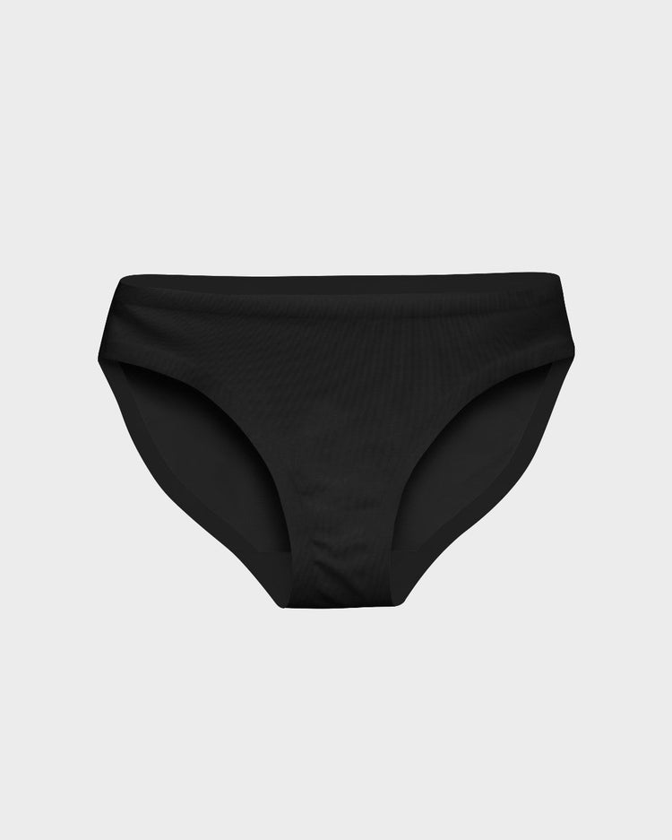 Seamless Lingerie Ultra Soft Hipster Underwear - Elegant Black L