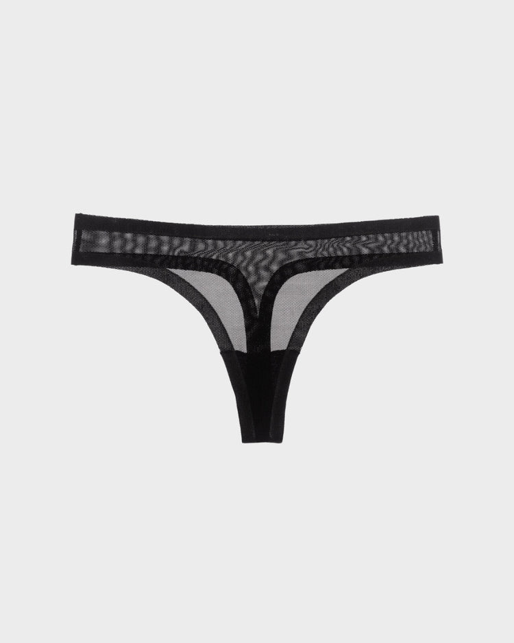 Snazzyway Black Transparent Thong Online at