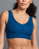 Laurel Green and Blue Opal Cotton Bralettes Pack