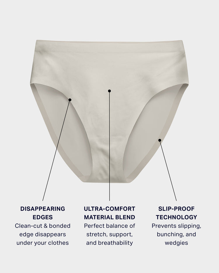 High Cut Off White Brief Panty