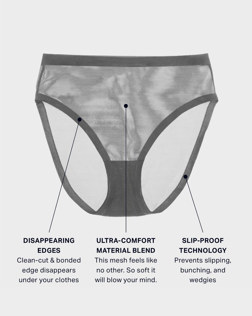 Castor Grey Mesh High Cut Highwaisted