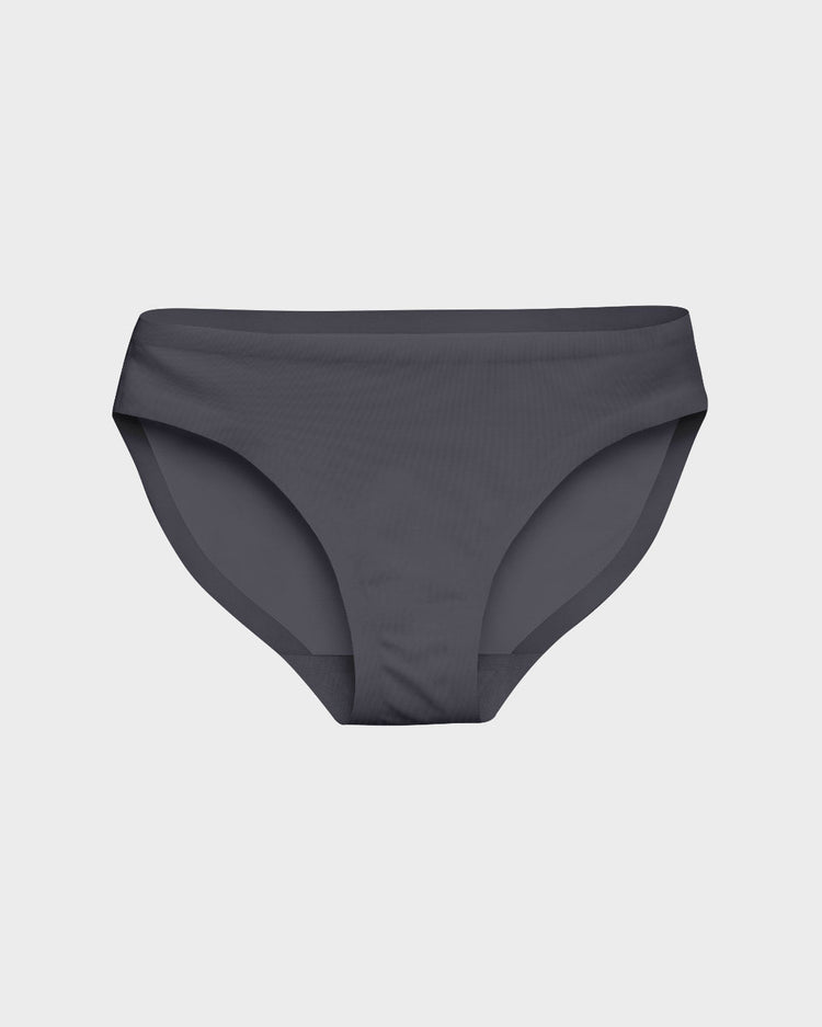 Seamless Castor Grey Bikini Underwear for Women