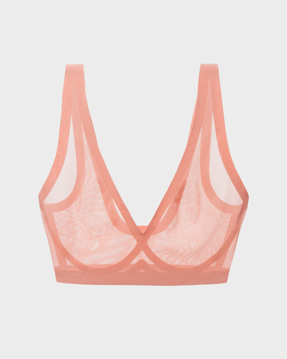 Coral Pink Mesh Bralette