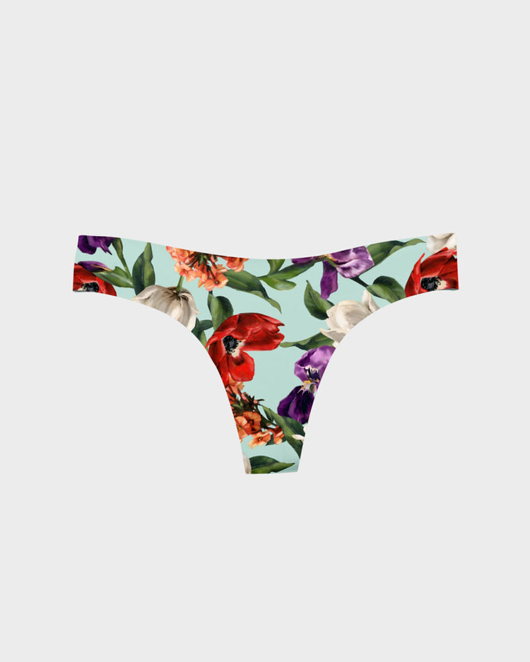 Exotic Botanical Thong Panties, #1 Seamless Underwear