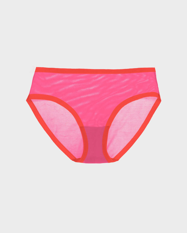 Hyper Pink Mesh Brief