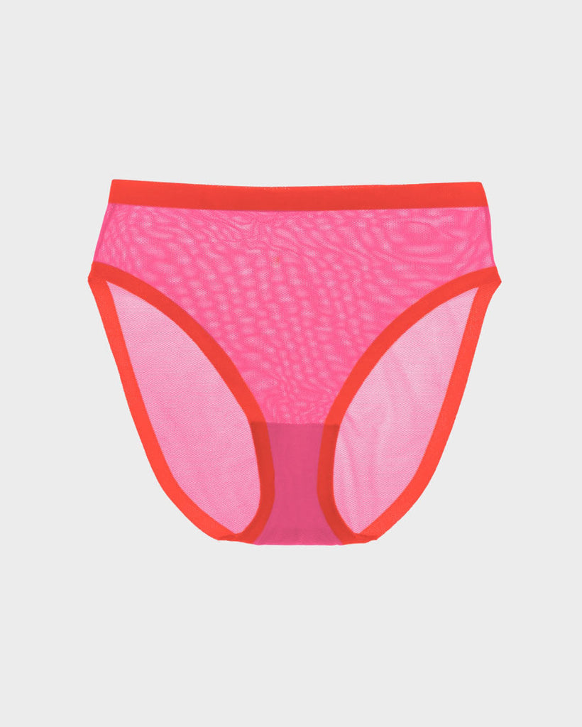 Hyper Pink Mesh Highwaisted For Women // Seamless Underwear // EBY™