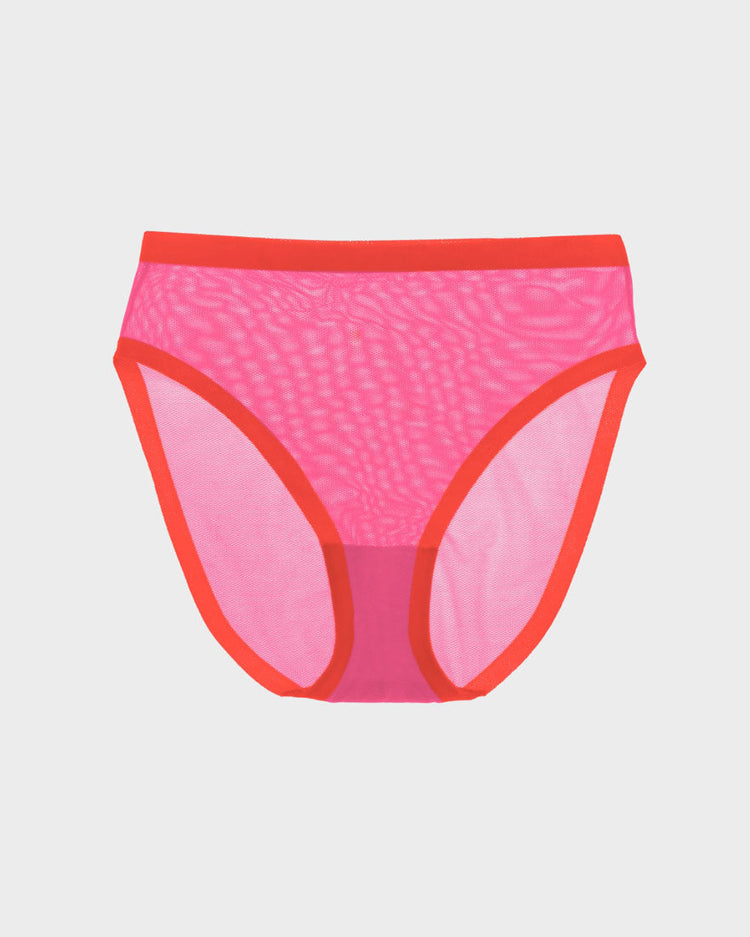 Hyper Pink Mesh Highwaisted