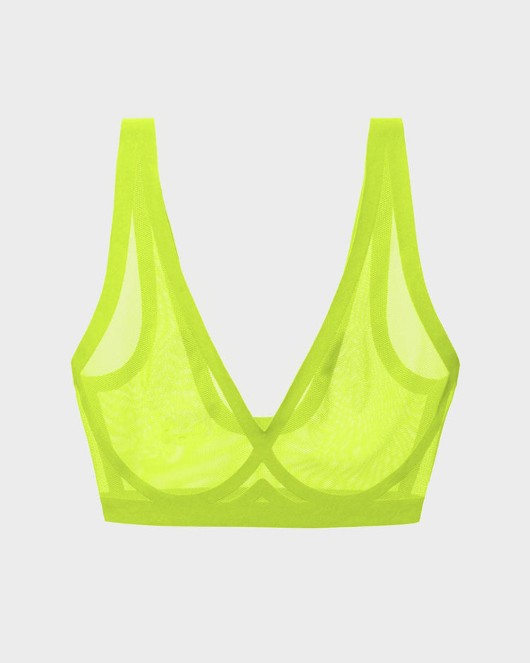 Lime Punch Mesh Bralette // Ultra Comfy + Seamless Bralette // EBY™