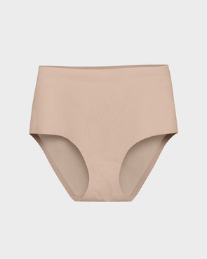  Womens Hi-Cut Panties, High-Waisted Smoothing Panty,  High-Cut Brief Underwear For Women, Comfortable Underpants, Sheer Pale  Pink, X-Large