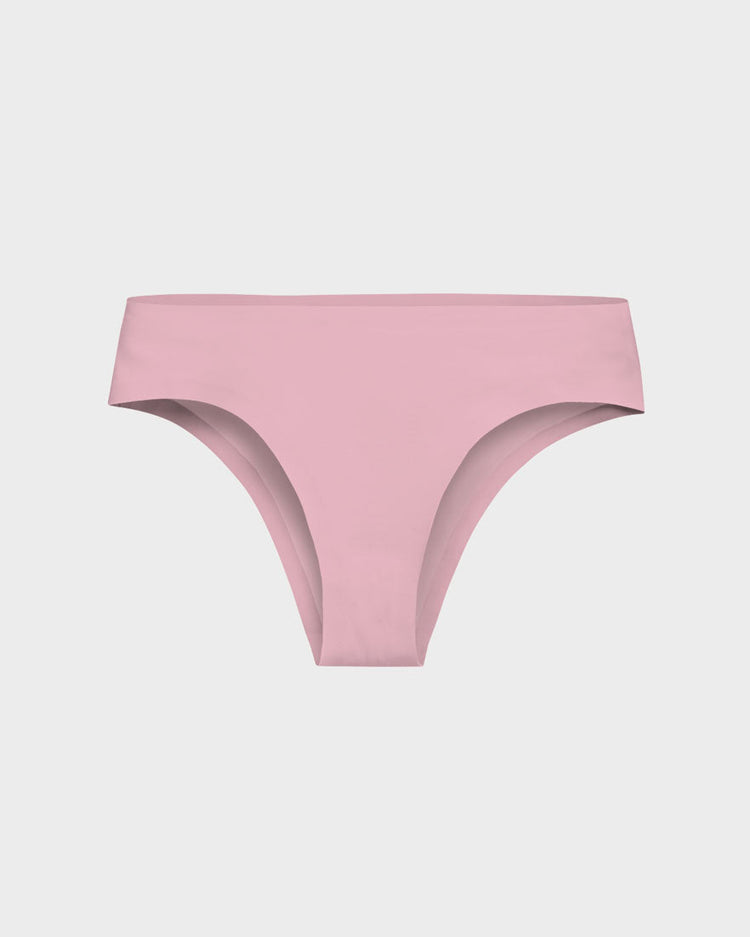 Cotton Seamless Full Brief in Pale Pink