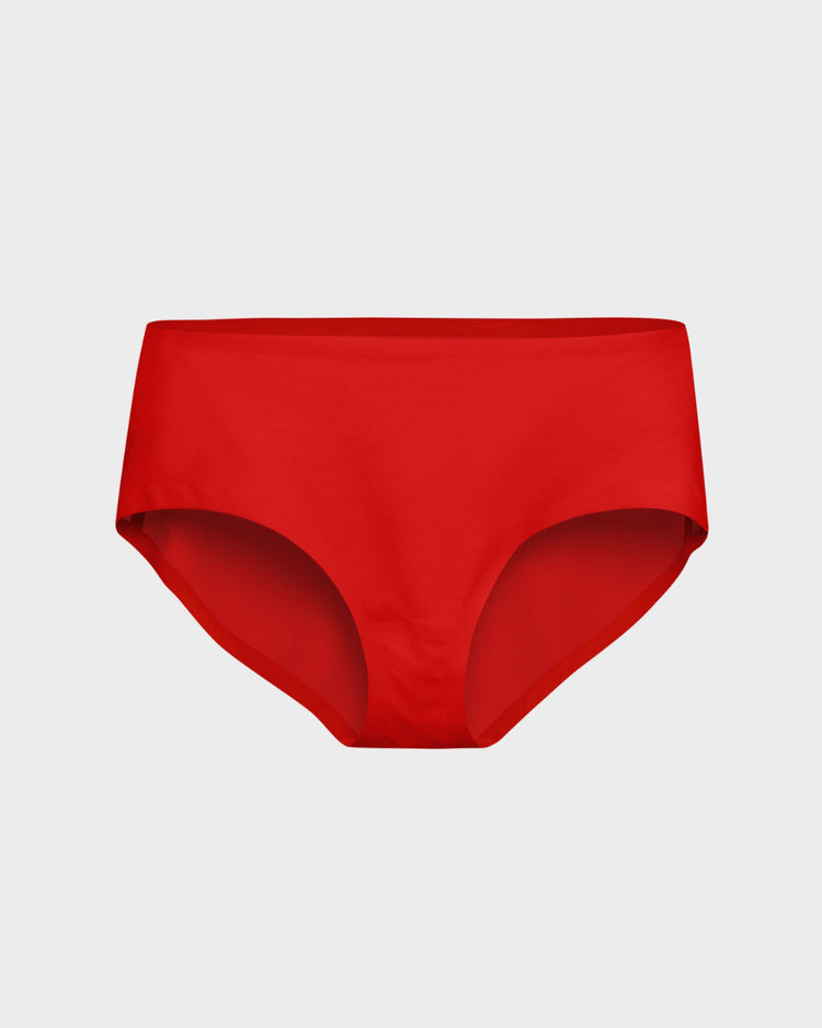 Poppy Red Brief Panties // Seamless Brief Underwear // EBY™