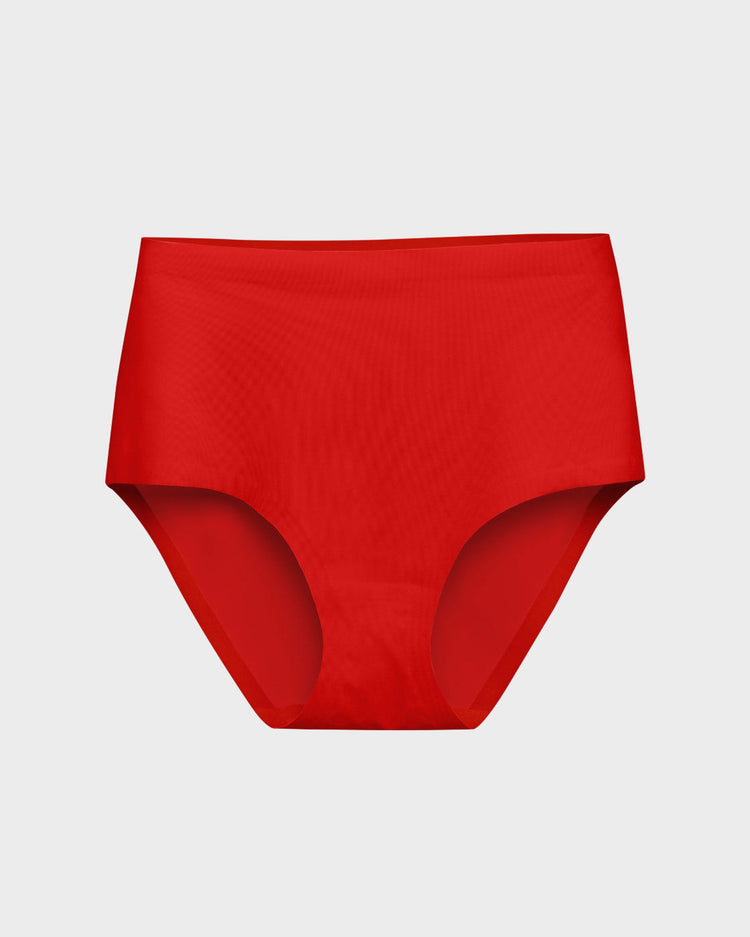 High Waisted Panties // Seamless Poppy Red Underwear // EBY™