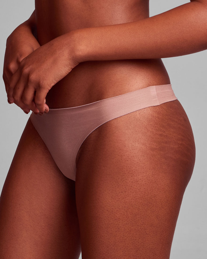 Rose Clay Cotton Thong