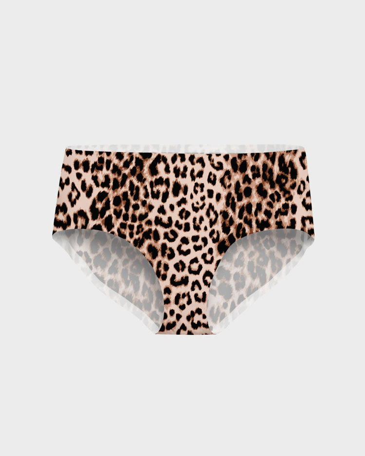 Seamless Spotted Panther Brief Underwear for Women