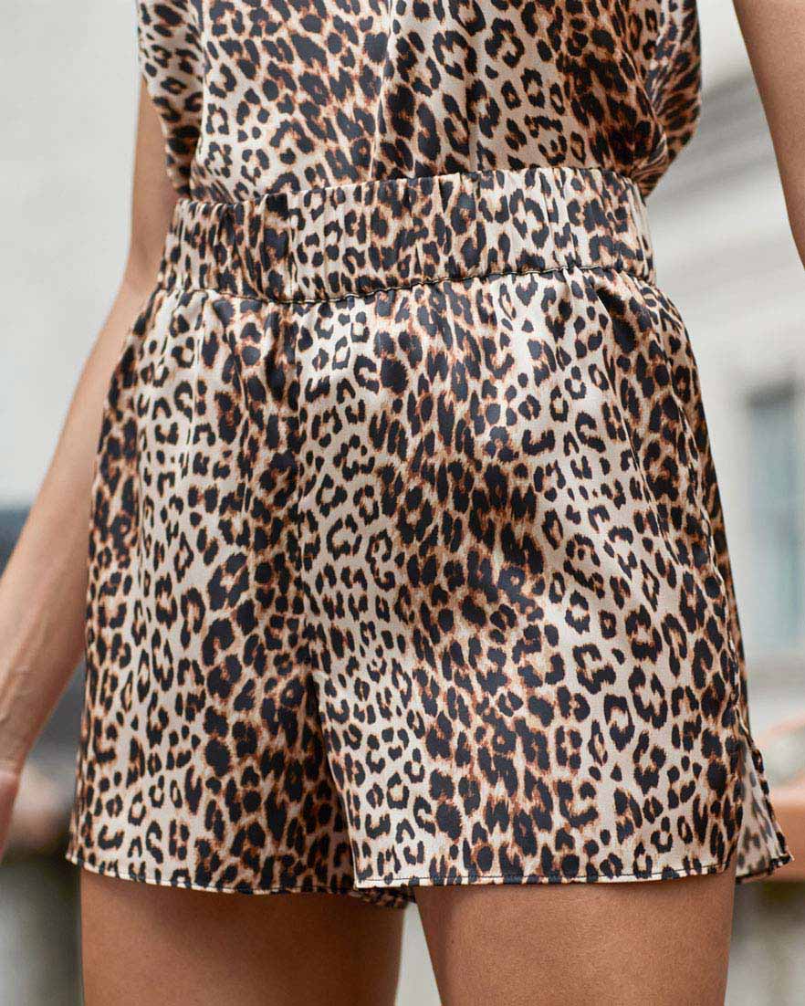 Spotted Panther Eco Silk Shorts
