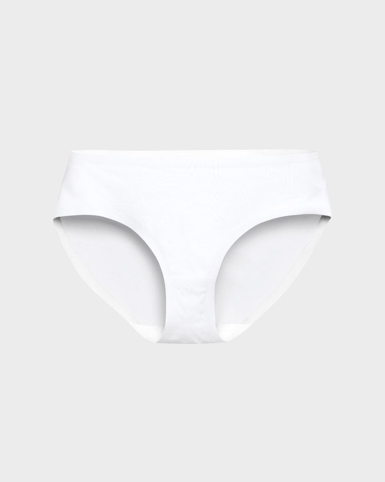 White Ivy Basic Seamless Underwear for Girls, Soft Panties 10 Pack 