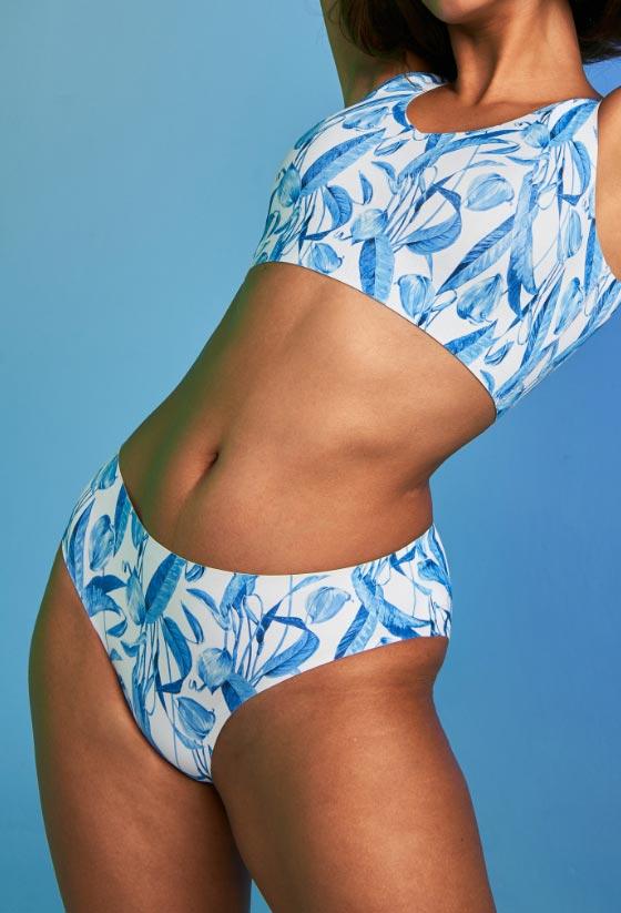 EBY Seamless Luxe Blue Meadow Brief Panties