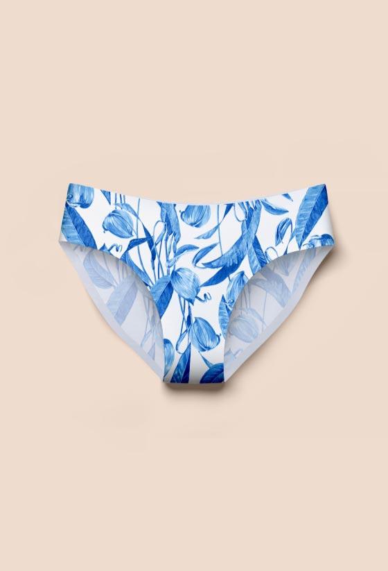 EBY Seamless Luxe Blue Meadow Brief Panties