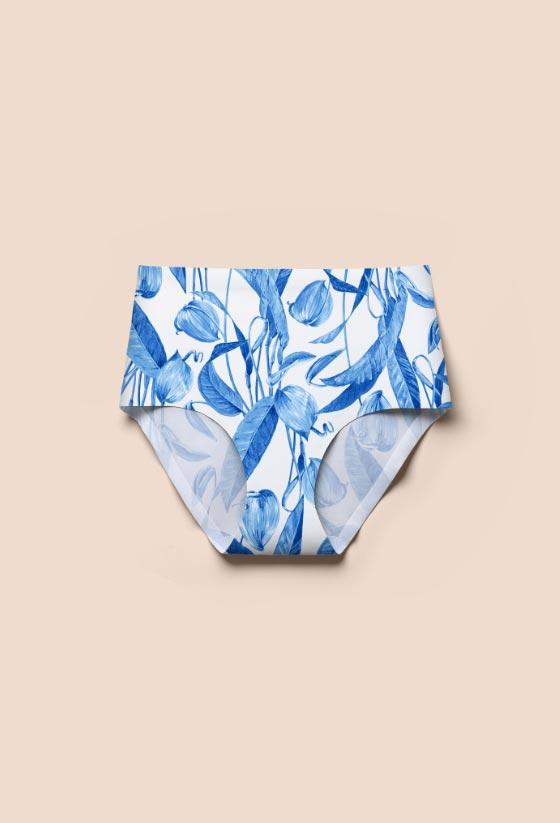 EBY Seamless Luxe Blue Meadow High Waisted Panties