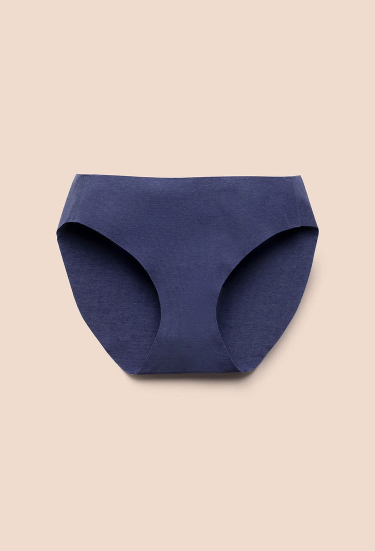 EBY invisible cotton bikini in heather blue