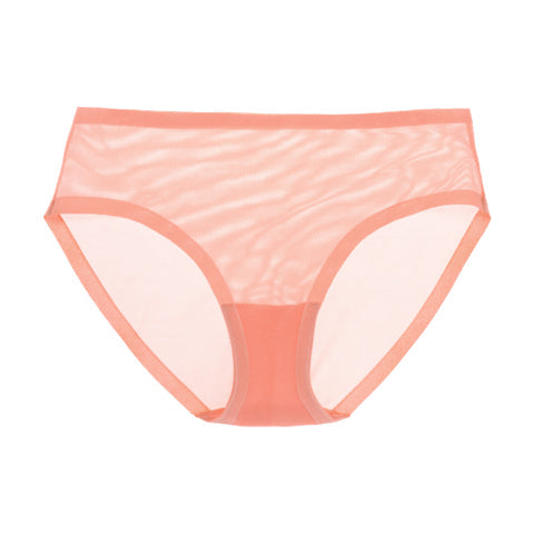 Coral Pink Mesh Brief