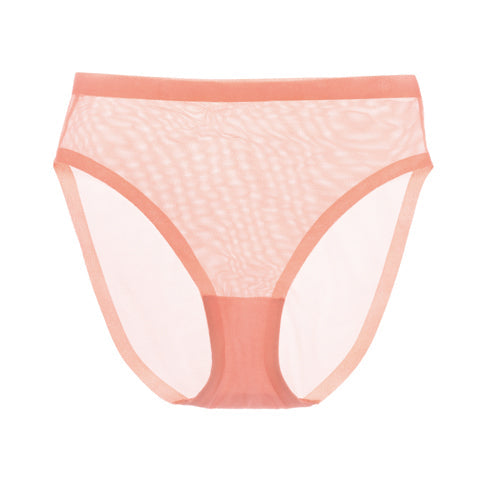 Coral Pink Mesh Highwaisted