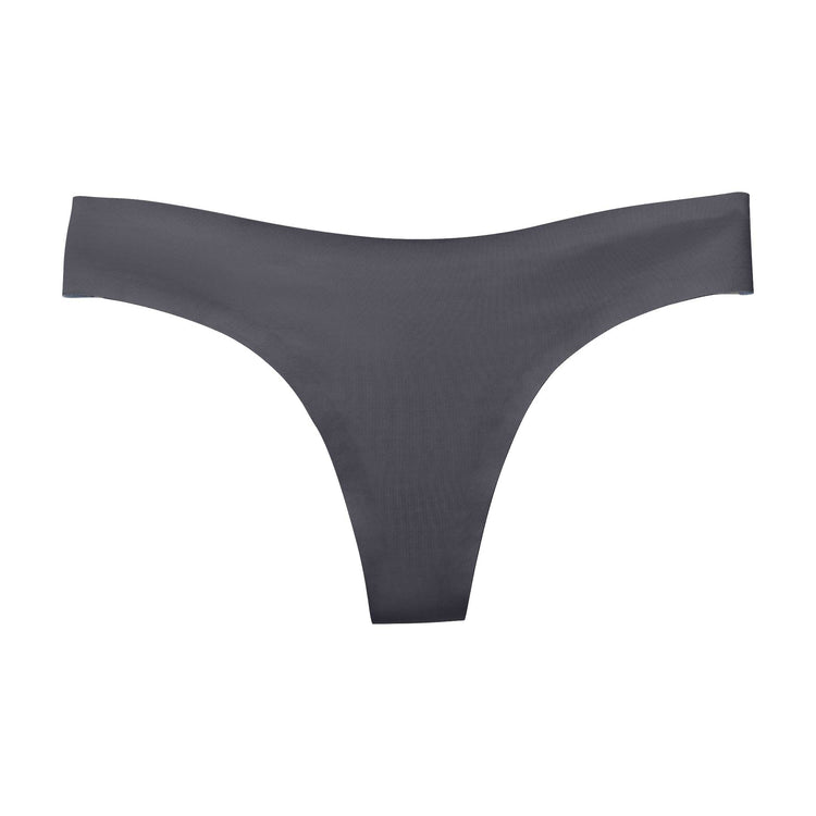 Seamless Castor Grey Thong Underwear for Women