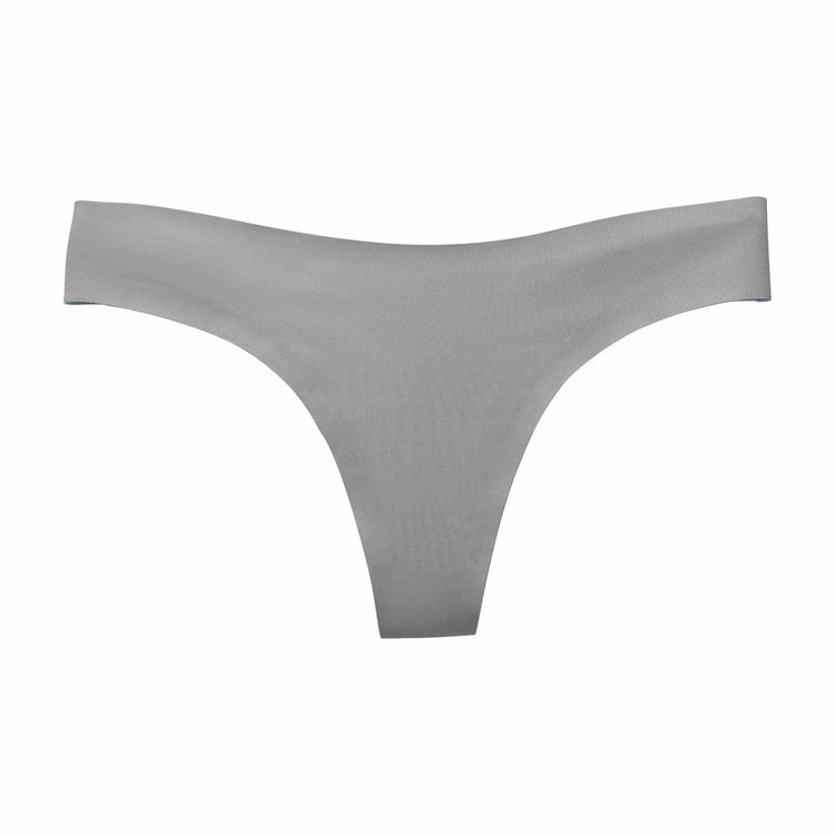 Grey Thong Panties, Ultra Comfy No Show Thong Panties
