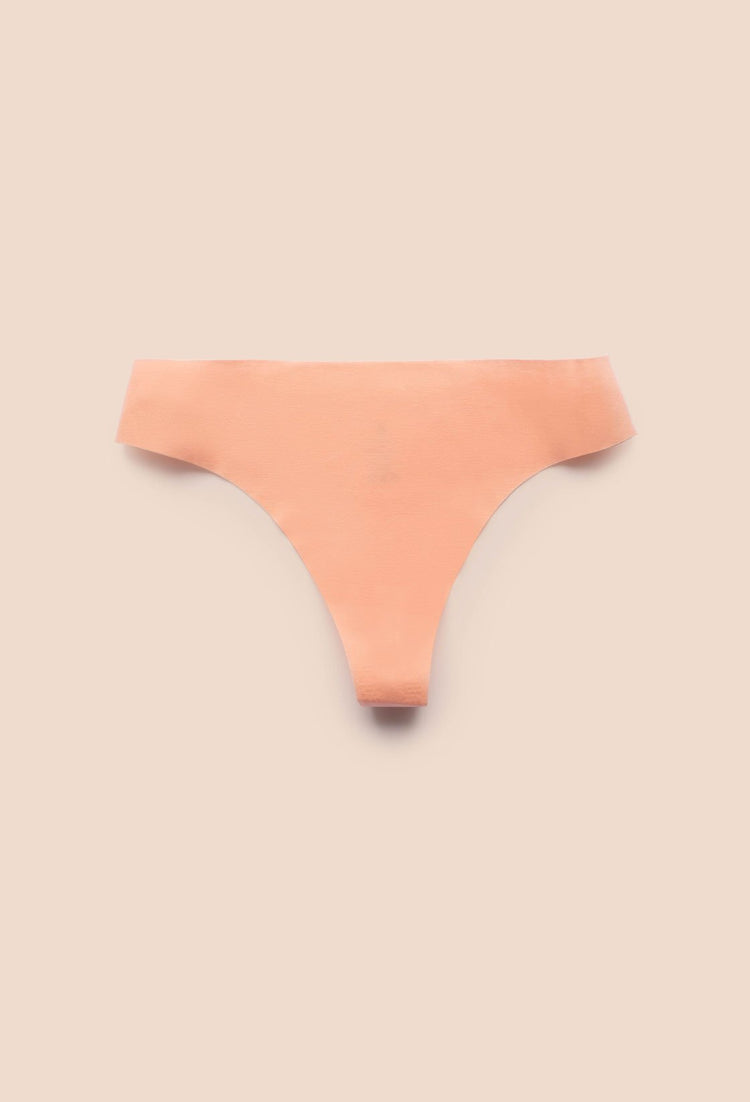 Peach Cotton Thong // Best Seamless Cotton Panties // EBY™