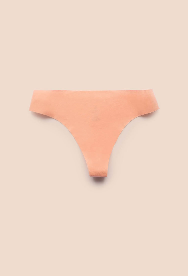 Peach Cotton Thong