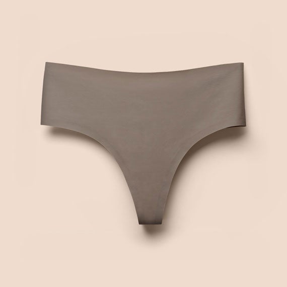 Taupe Gray Highwaisted Thong