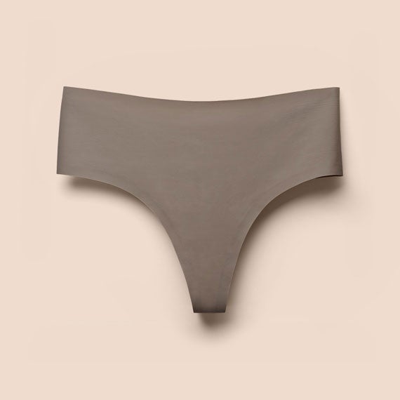 Taupe Gray High Waisted Thong // Seamless Thong Panties // EBY™